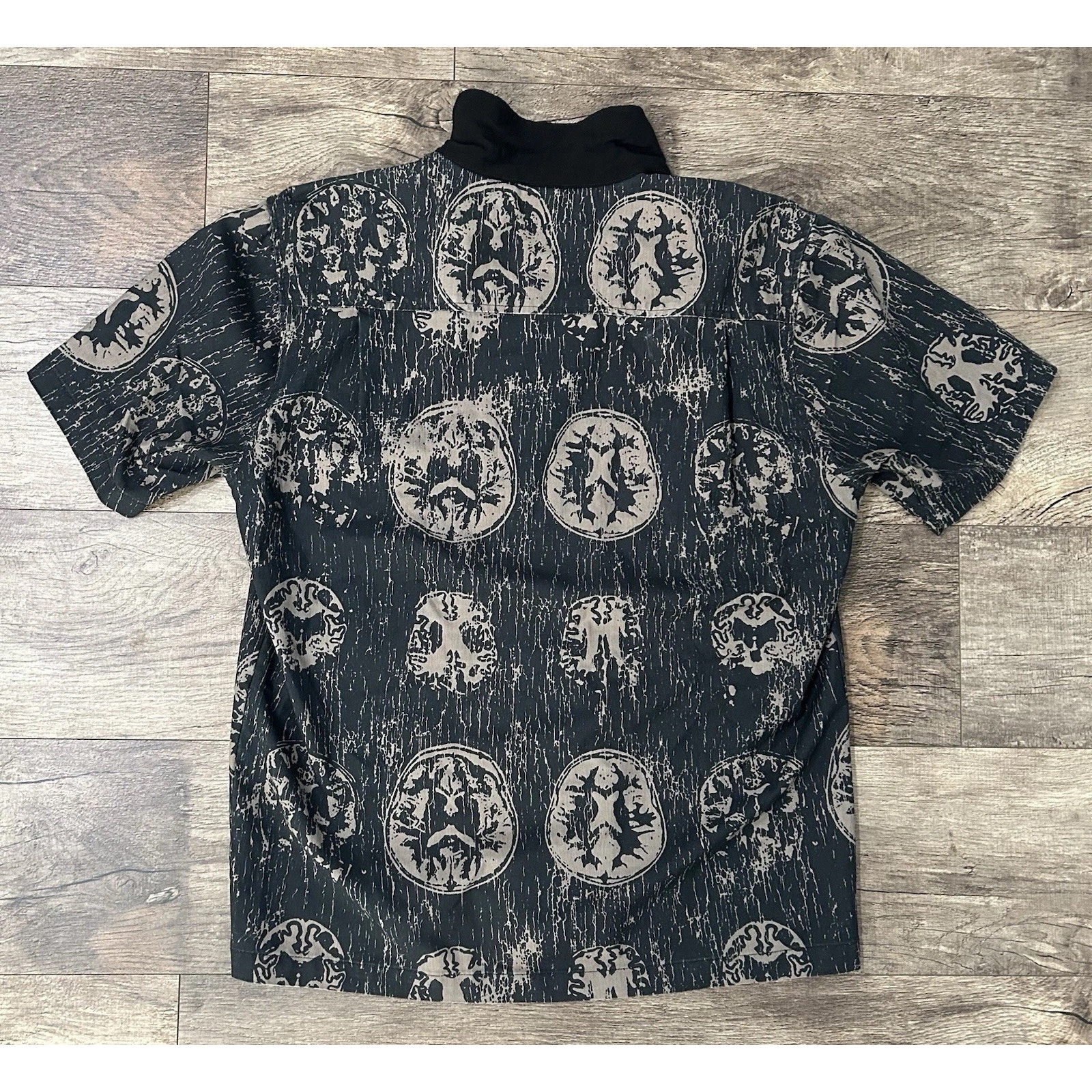 Former Marilyn Brainscan Short Sleeve All Over Print Button Up Sz M Streetwear — image 6 of 8